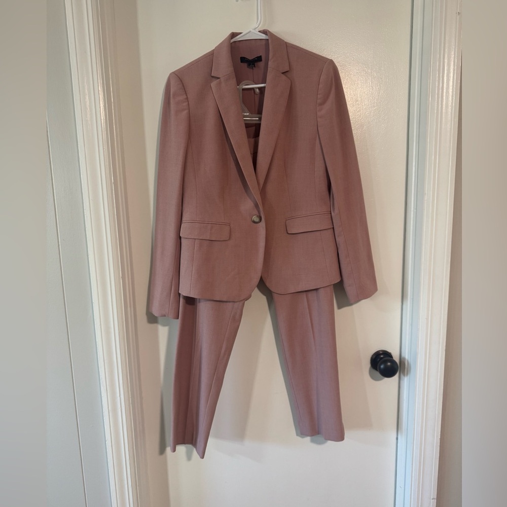 Ann Taylor Factory Pink Blazer and Suit Pants Set
